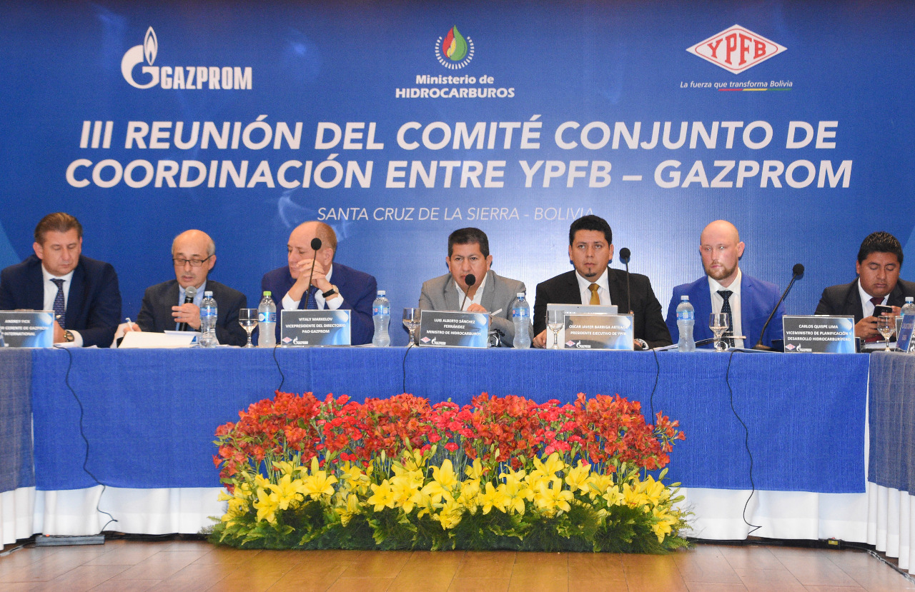 Se realizó la III reunión del Comité Conjunto de Coordinación entre YPFB – Gazprom