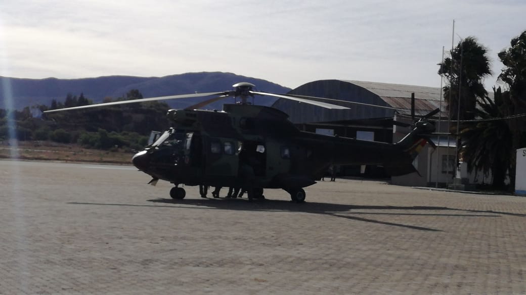 Utilizarán helicóptero Súper Puma para sofocar incendio en Pinos