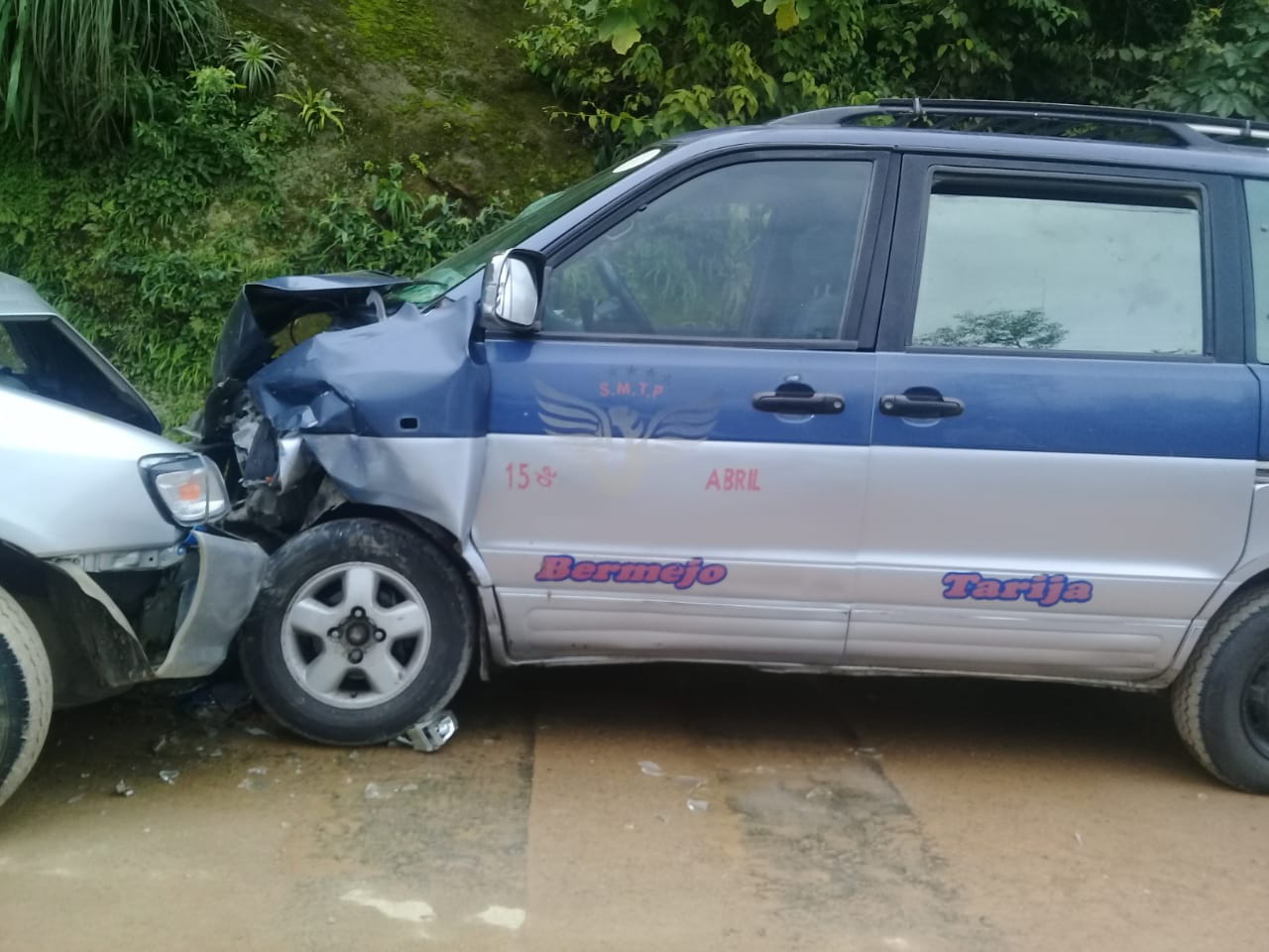 Damian Castillo sufre un accidente en la carretera Bermejo-Tarija