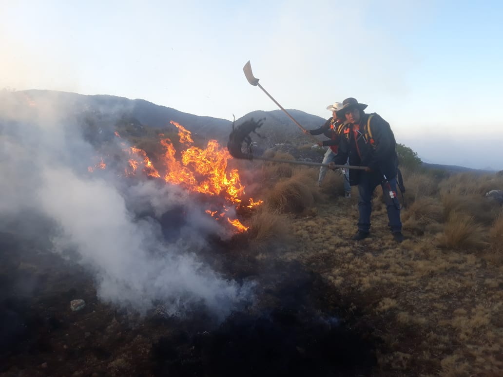 Bomberos voluntarios reportan incendio en Padcaya