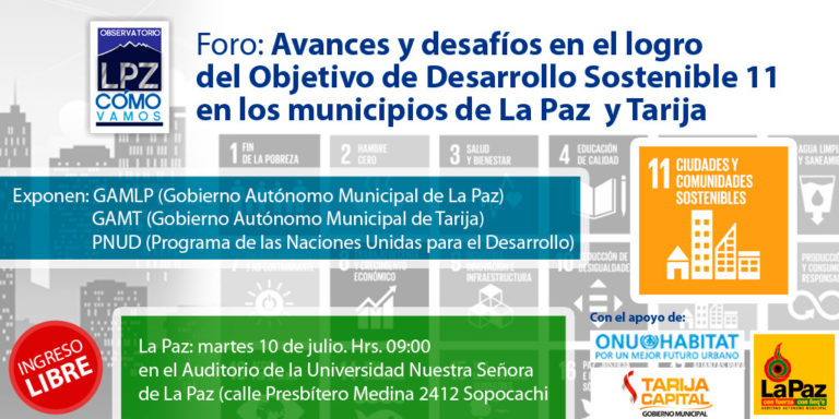 ONU Hábitat lanza consulta ciudadana en Tarija