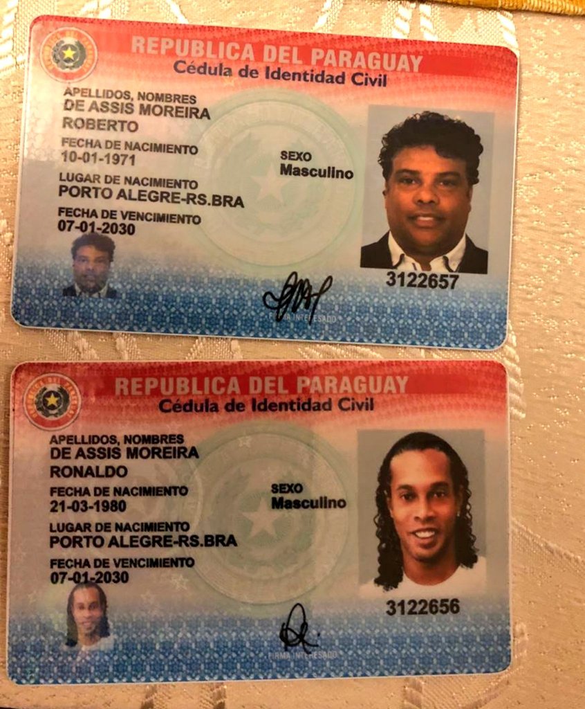 FOTOS: Detienen a Ronaldinho en Paraguay por viajar con pasaporte falso