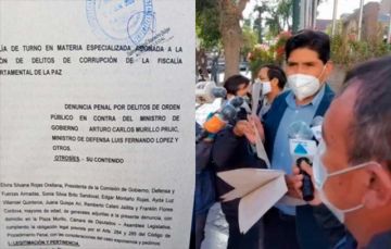Diputados del MAS formalizan denuncia contra Murillo y López por caso gases