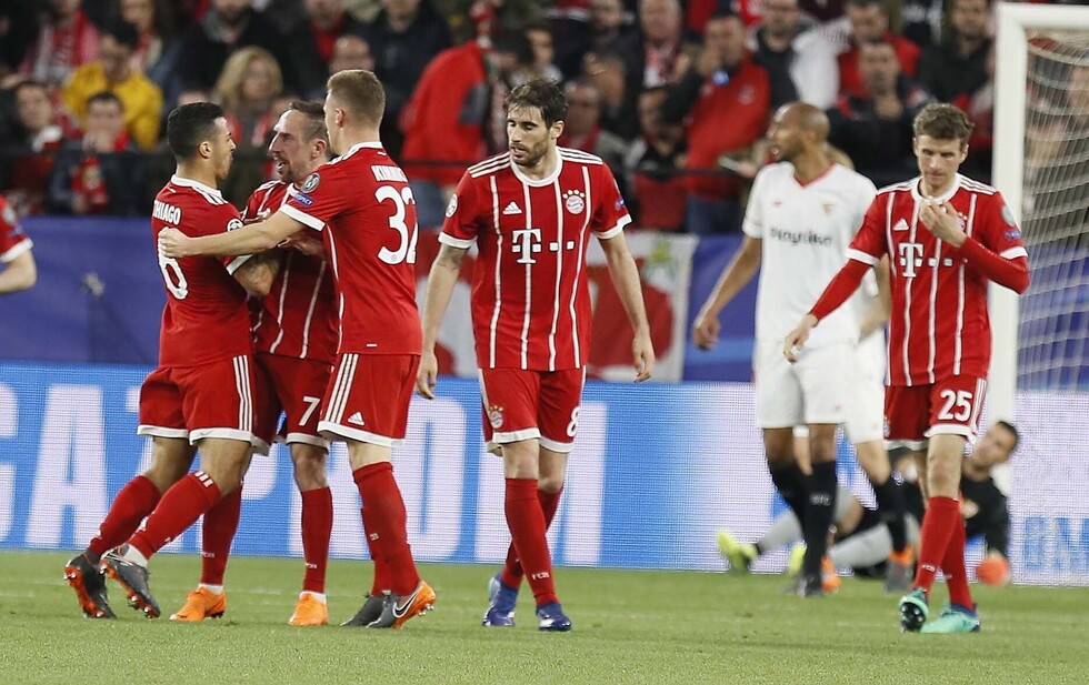 El Bayern deja la llave con  Sevilla postrada a su favor