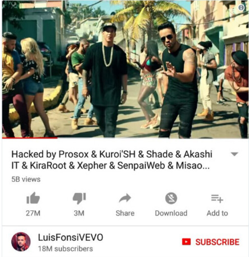 Desaparecen “Despacito”  de YouTube