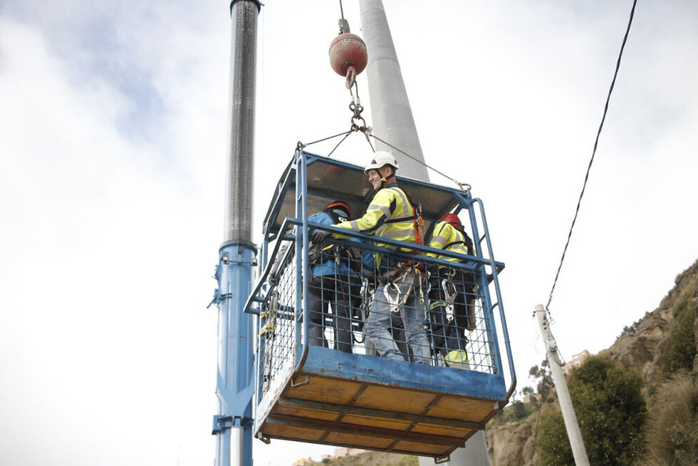 Culmina obra de torre más alta del teleférico