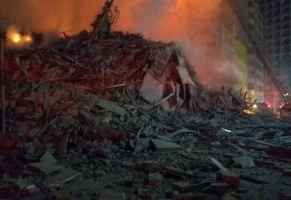 Brasil: al menos un muerto en incendio y derrumbe de un edificio
