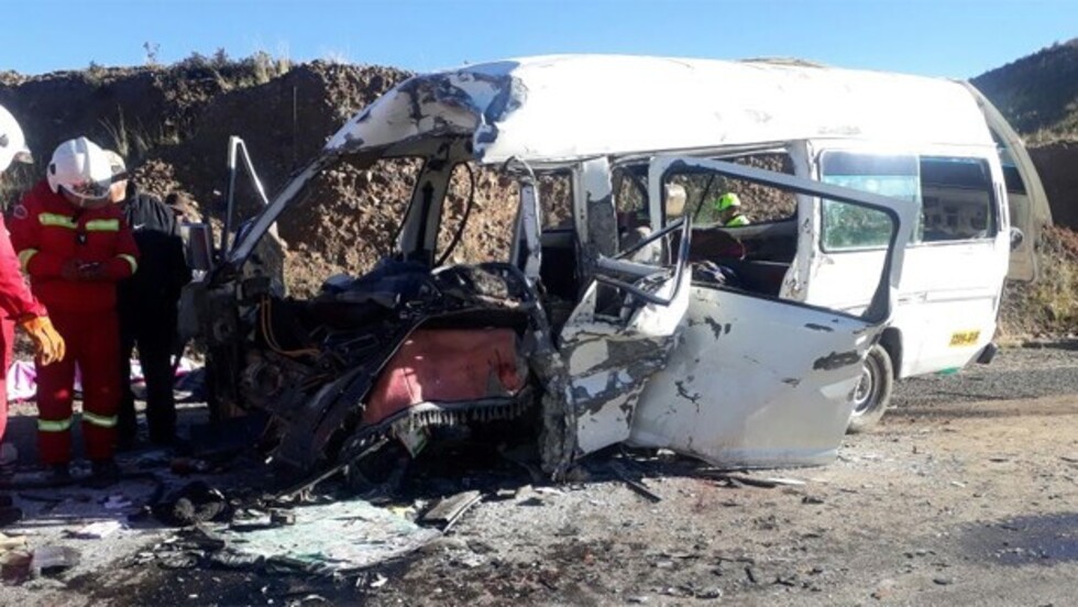 Ocho muertos por colisión  en la ruta a Desaguadero