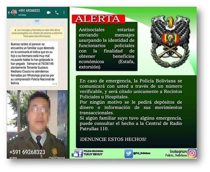 Policía alerta sobre nueva forma de estafa