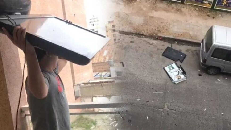 Tiró su tv del edificio tras perder con Francia