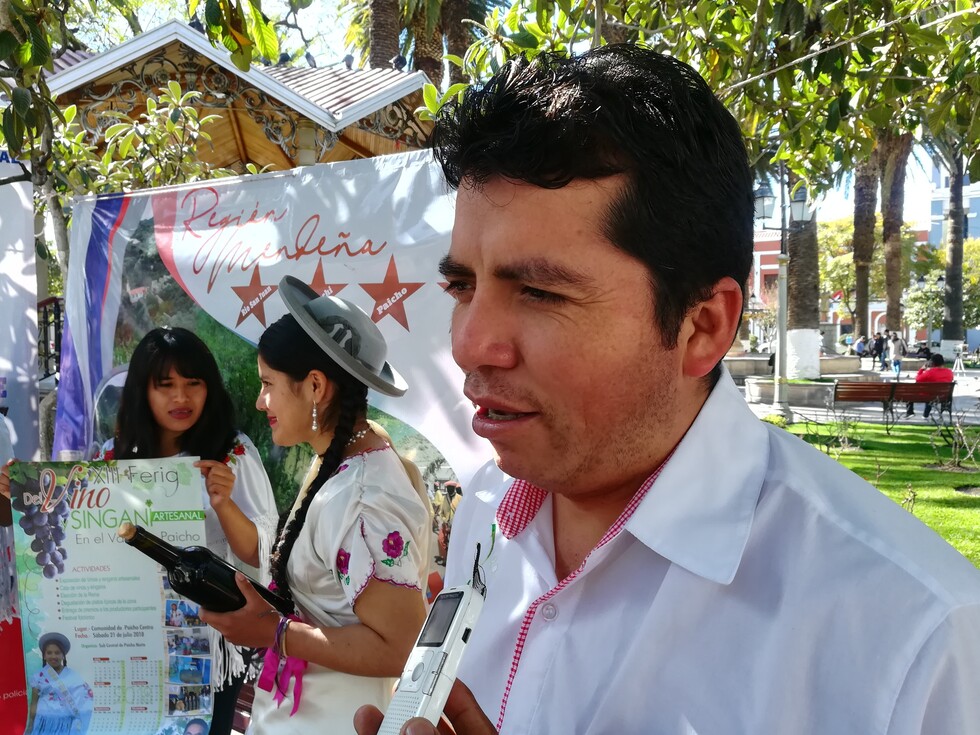 Realizarán Feria del vino y singani artesanal en Paicho