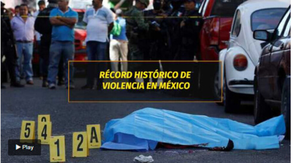 México: 3,7 personas son asesinadas por hora