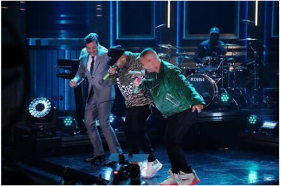 Jimmy bailó  con J Balvin y Nicky Jam