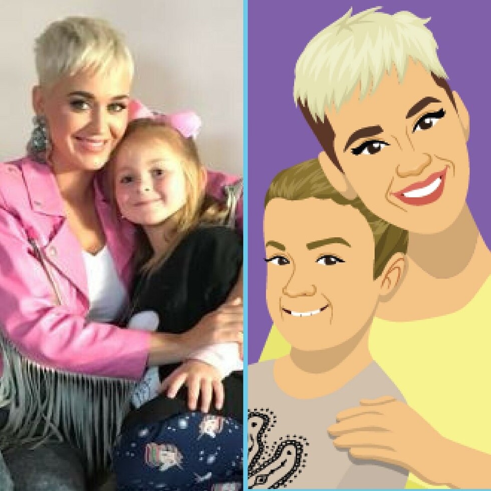 Katy Perry  visitó a fan  con tumor