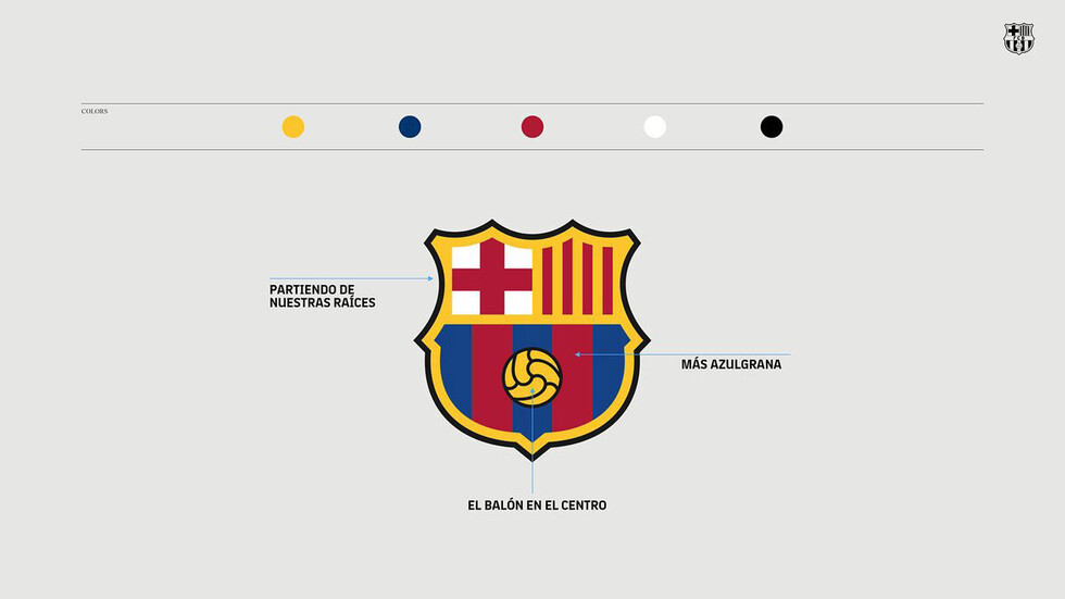 El Barcelona pretende actualizar su escudo