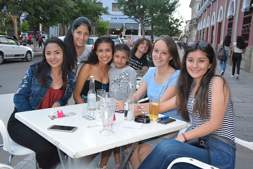 Con los amigos en Xoxo