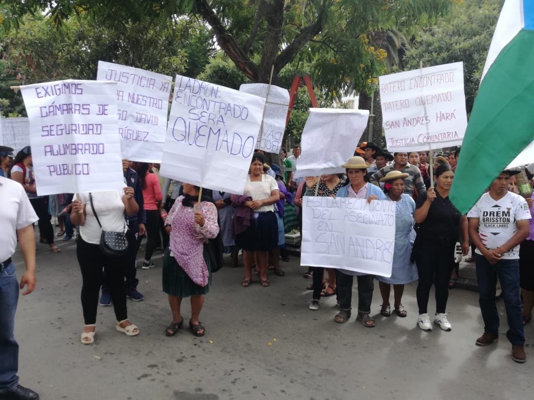 Comunarios de San Andrés piden seguridad