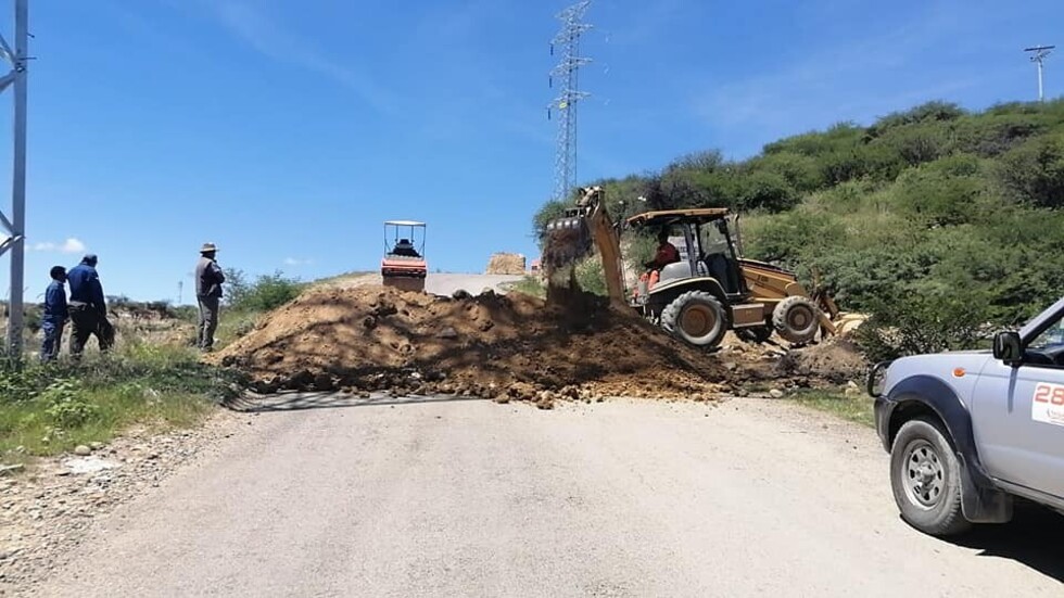 Hundimiento de plataforma cortó la ruta camino a San Jacinto