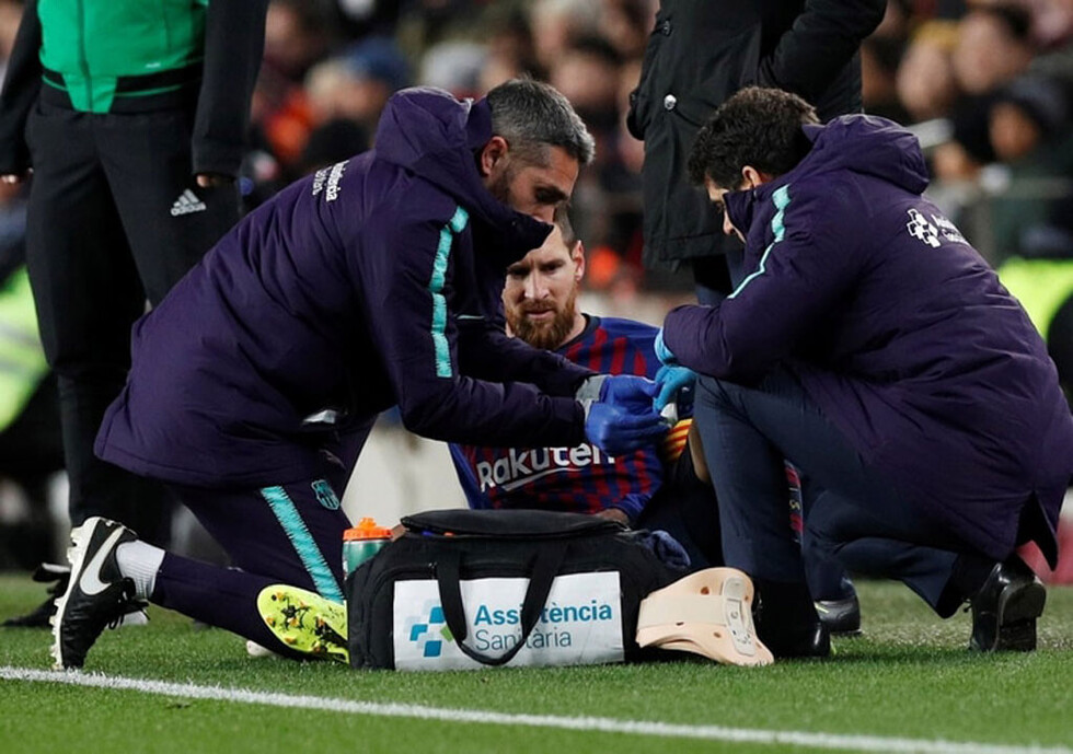 Messi es duda para el clásico ante Real Madrid