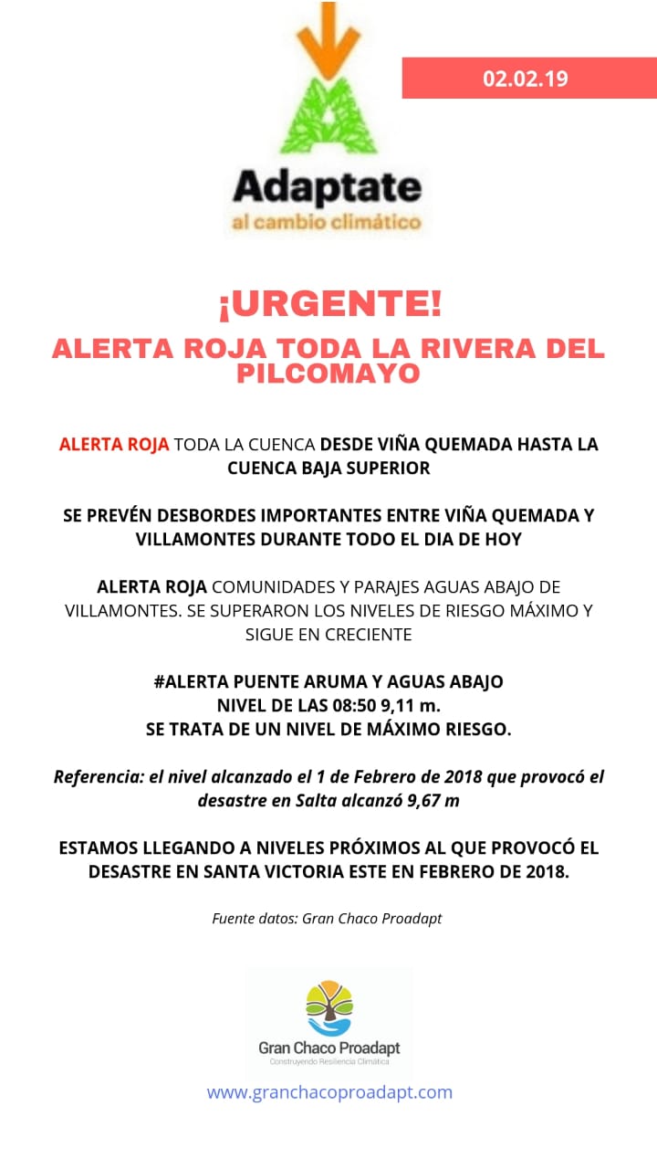 Prevén desborde del Pilcomayo en Villa Montes