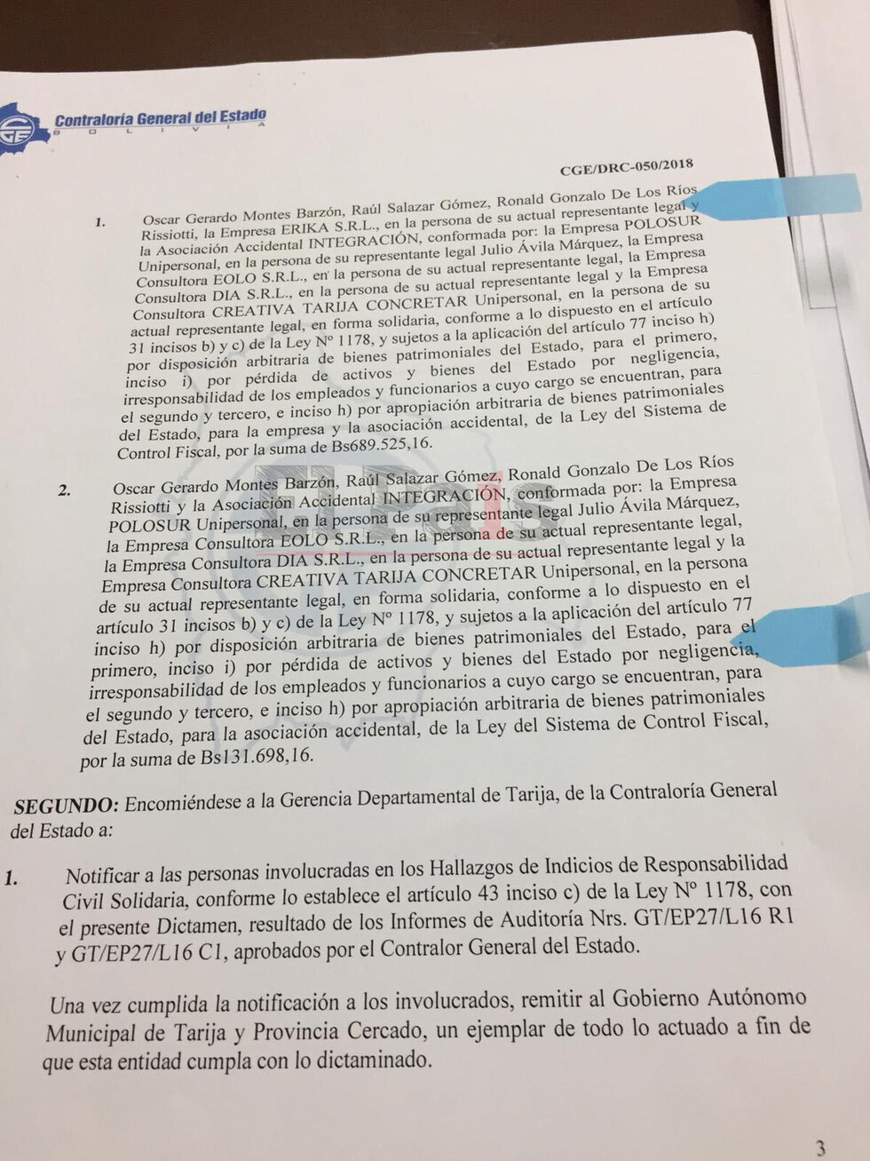 Contraloría ve casi Bs 1 millón de daño por el viaducto que no se ejecutó en San Gerónimo