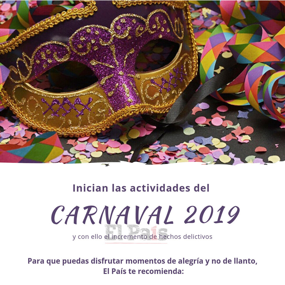Algunas recomendaciones para disfrutar de la mejor manera el Carnaval 2019