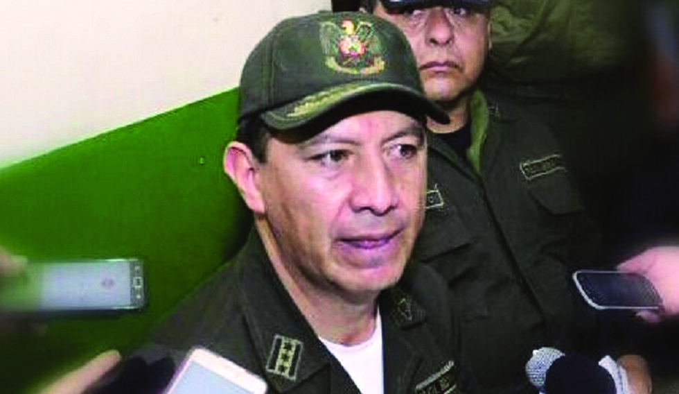 Suspenden audiencia de medidas cautelares del excomandante de la Policía de Oruro