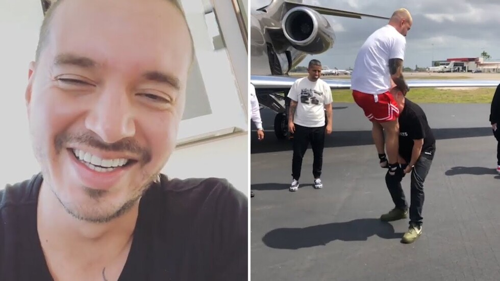 J Balvin otra vez al suelo al dar voltereta