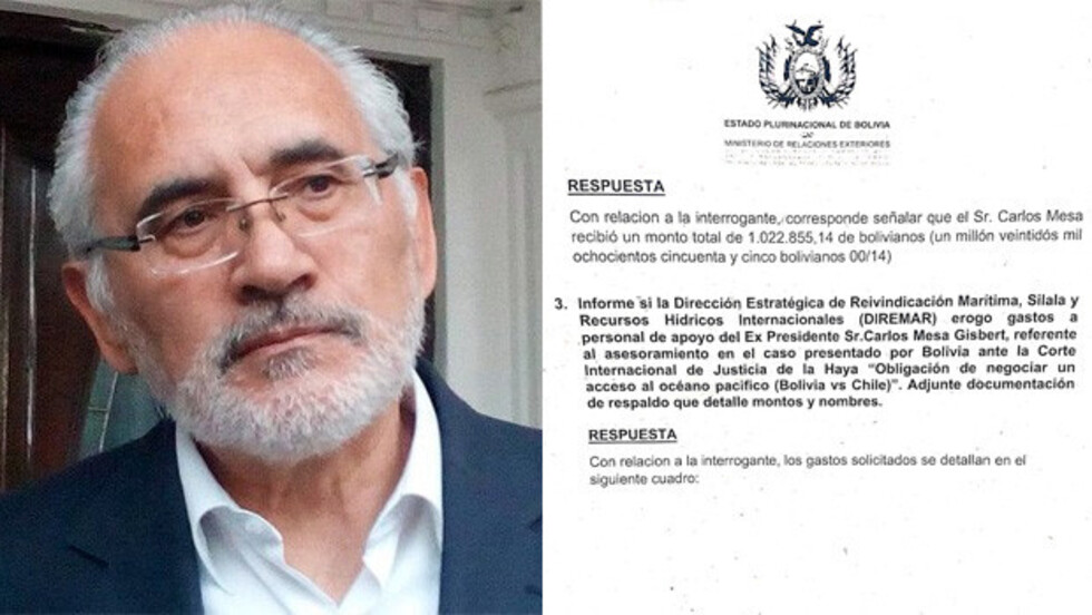Mesa recibió Bs1 millón en ‘viáticos, pasajes y otros’ en vocería marítima