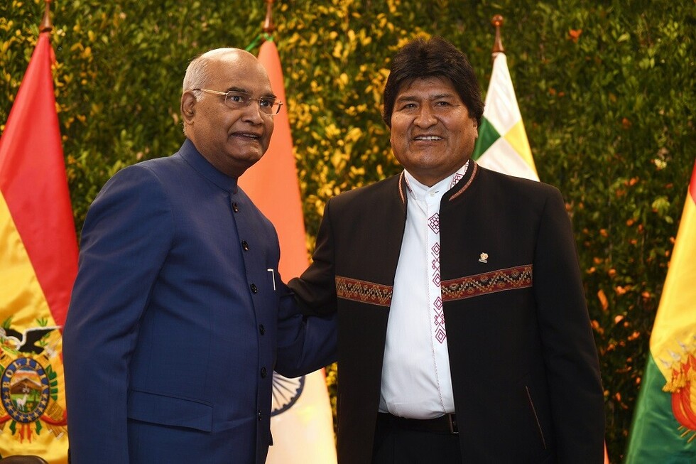 Presidentes de Bolivia e India inician reunión en Santa Cruz