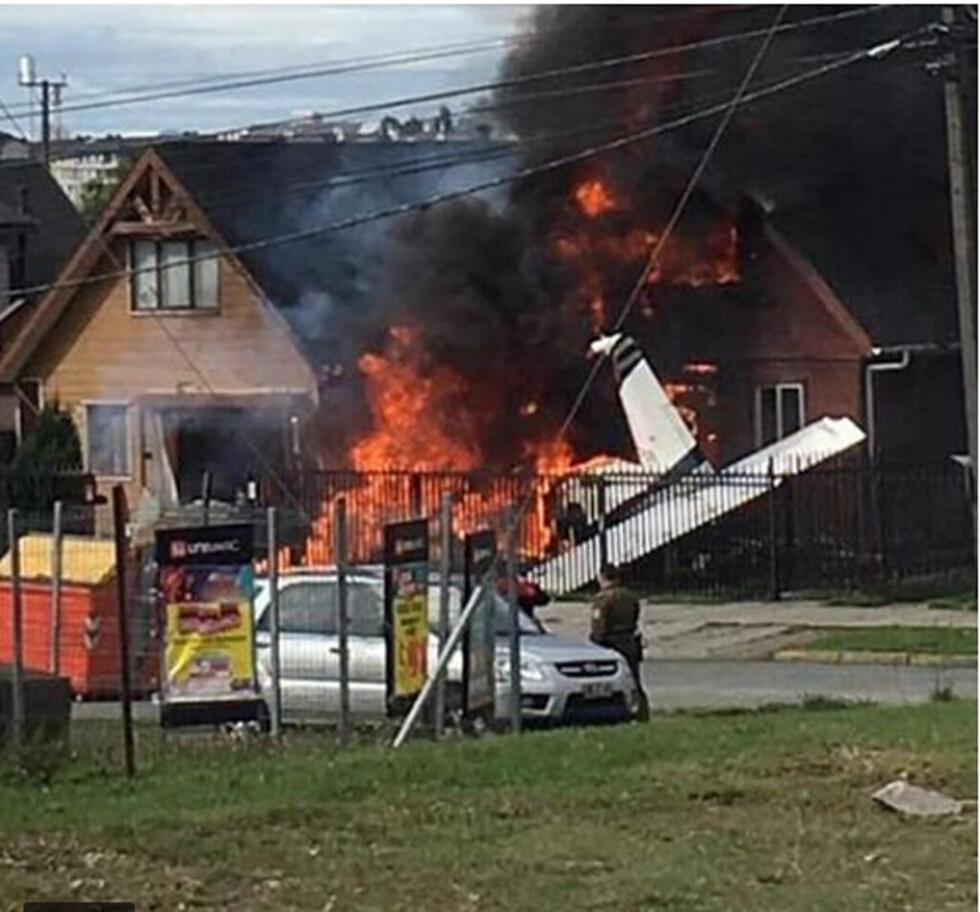 Avioneta cae en Chile y hay seis fallecidos