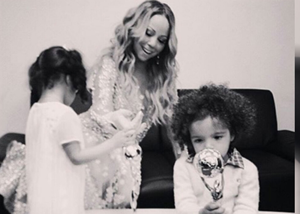 Mariah felicitó  a sus hijos con  tiernas fotos
