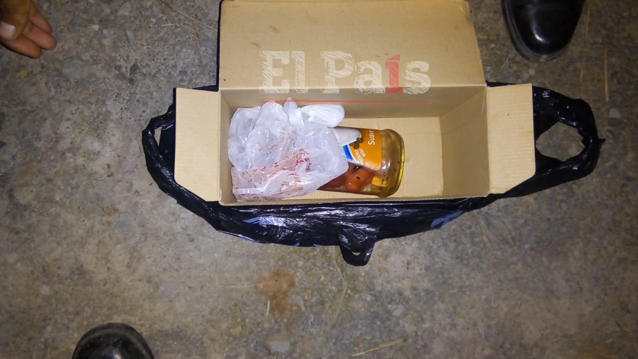 Encuentran un feto dentro de una botella de vidrio en Yacuiba