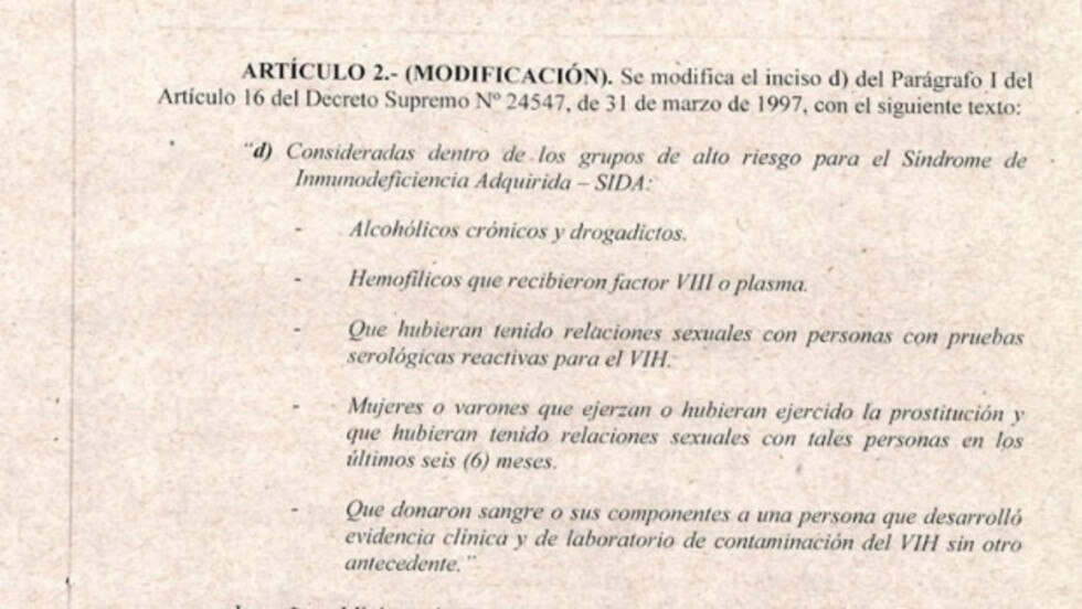 Aprueban DS que elimina restricción a la población LGBTI como donante