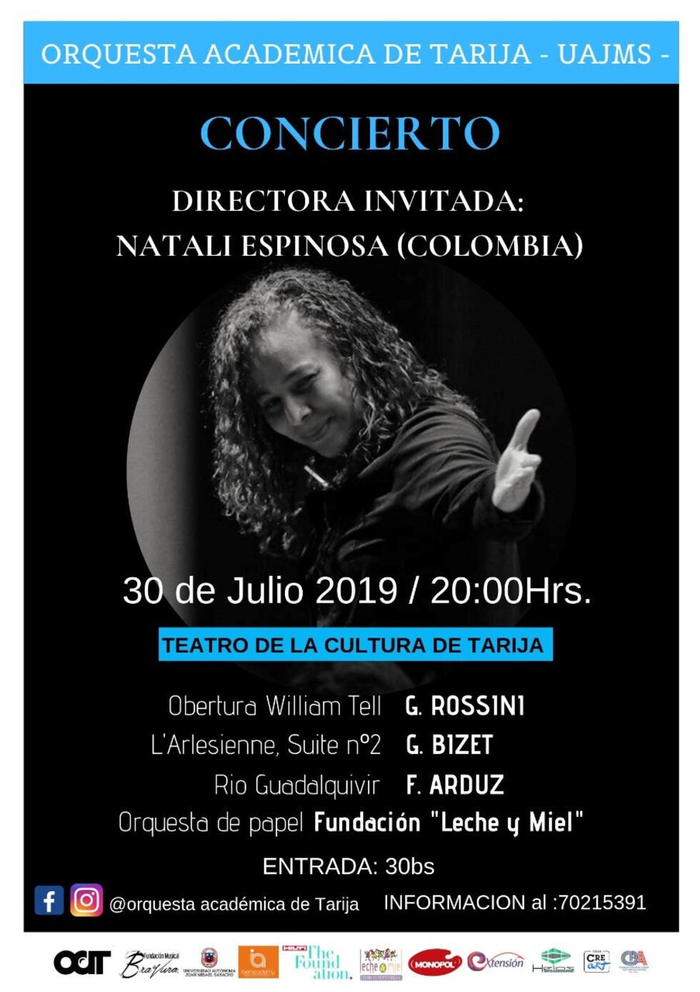 Colombiana dirigirá la Orquesta Académica de Tarija