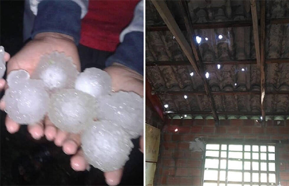 Granizo destruye techos, mata gallinas y daña sembradíos en Atén de La Paz