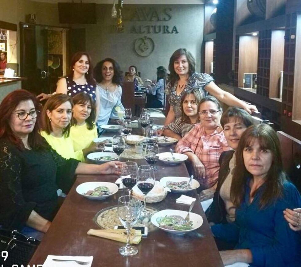 Disfrutando   con los amigos