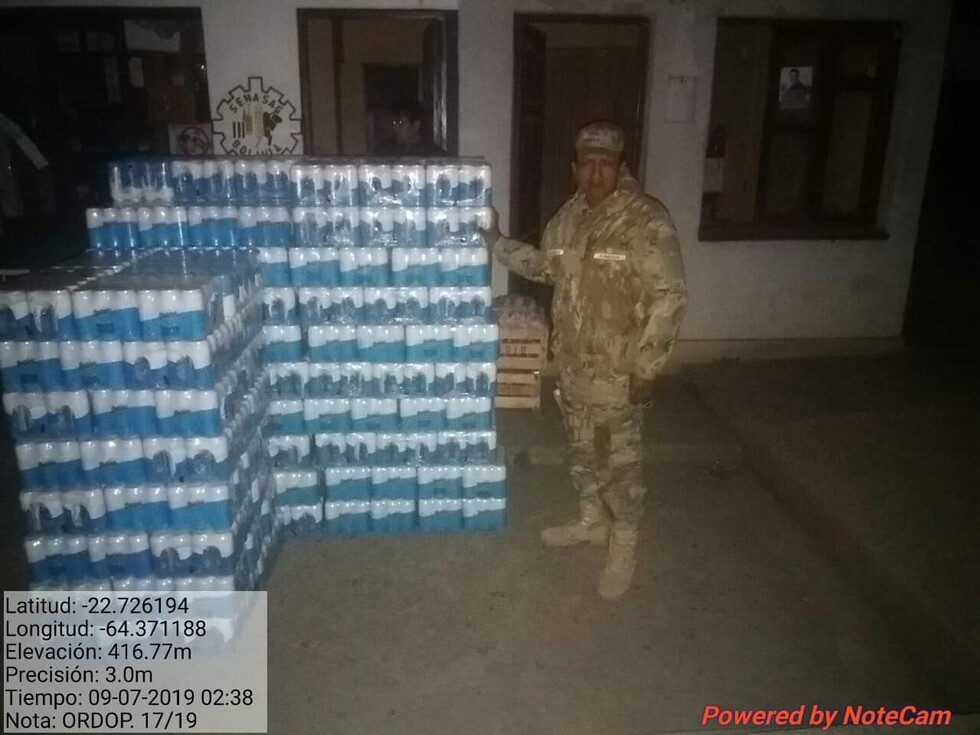 Decomisan cerveza de contrabando valuado en más de Bs. 94 mil en Bermejo