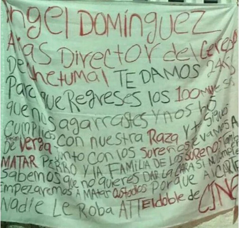 El Cártel CJNG amenaza a director de penal mexicano