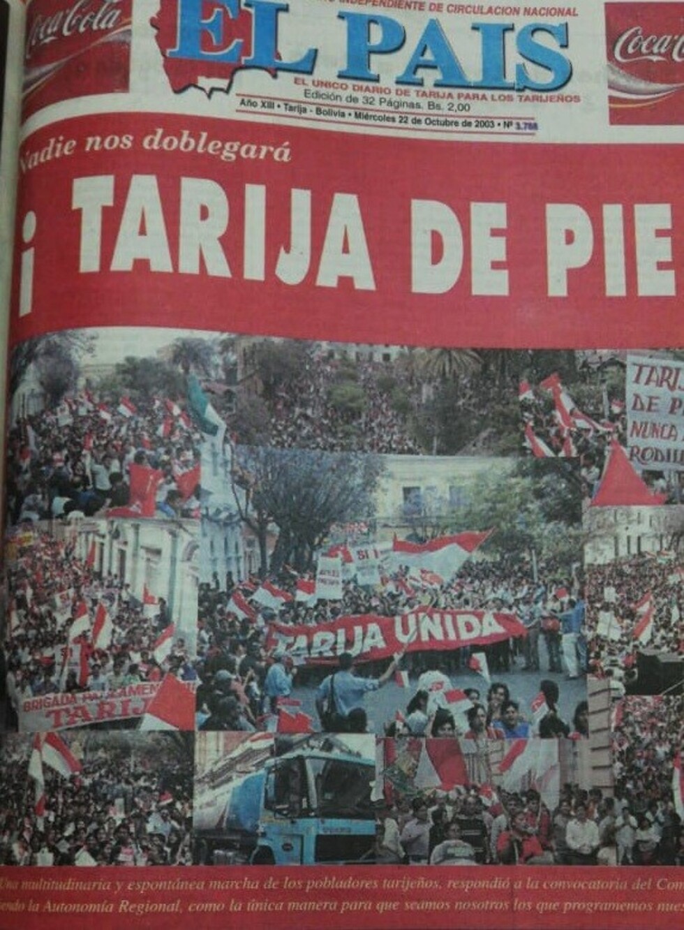Tarija, la guerra del gas y el cuento del GNL de 2003
