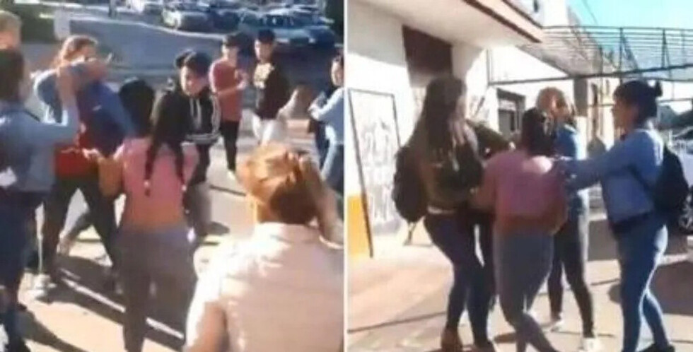 Alumnos  pelearon y una directora  fue agredida