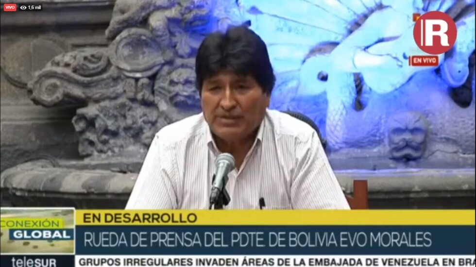Evo desde México pide diálogo entre movimientos sociales y actores políticos para pacificar Bolivia
