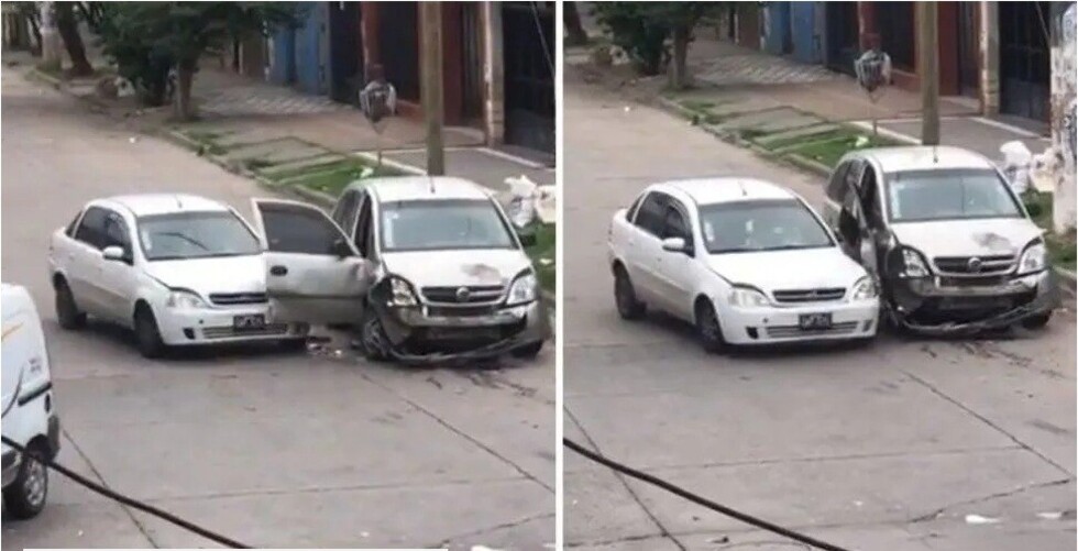 Su mujer lo dejó, la persiguió con el auto y la chocó 14 veces
