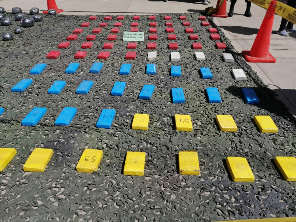 Decomisan 123 kg de droga en Chuquisaca y en Oruro
