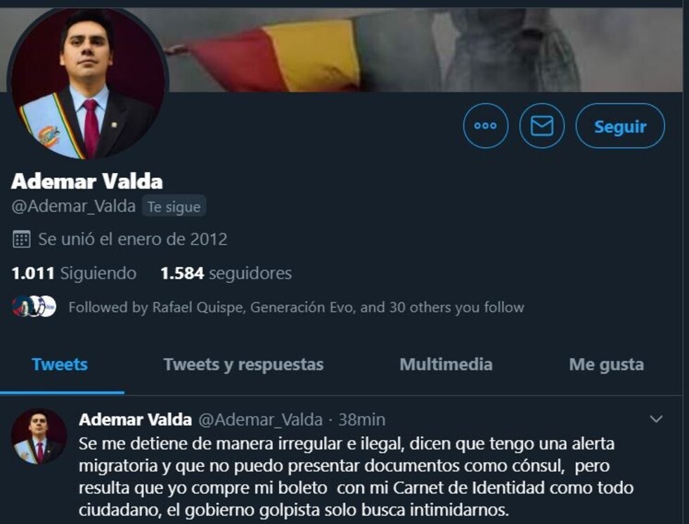 Arrestan a excónsul de Bolivia en Argentina por uso ilegal de pasaporte diplomático