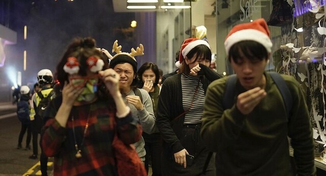 En Hong Kong disuelven la marcha de  Navidad