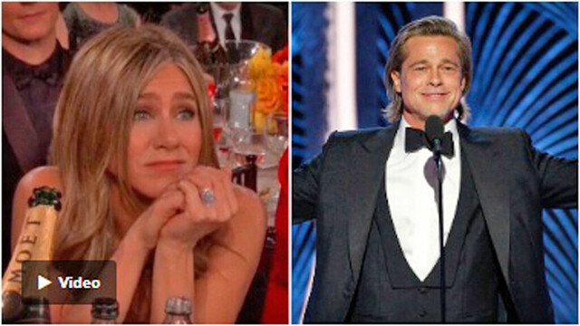 Aniston en la mira tras  el discurso de Brad Pitt