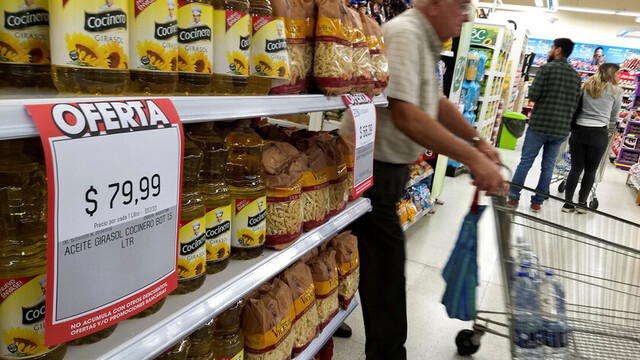 La inflación de 2019 en Argentina fue de 53,8 %, la más alta en los últimos 28 años