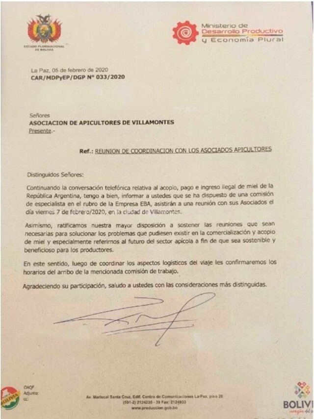 Apicultores levantan bloqueo en Villa Montes y se reunirán con el Gobierno