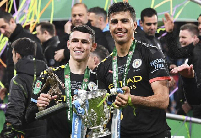Agüero y Rodri le dan al City su tercera Copa de la Liga